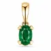 smaragd hanger in 14 caraat goud 0,26 ct
