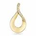 Briljant hanger in 14 caraat goud-en witgoud 0,04 ct