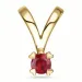 robijn gouden hanger in 14 caraat goud 0,30 ct