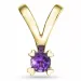 hart paarse amethist hanger in 14 caraat goud 0,22 ct