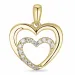 hart diamant hanger in 14 caraat goud 0,123 ct