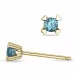 2 x 0,14 ct blauwe topaas solitaire oorbel in 14 karaat goud met topaas 