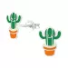 Cactus oorbellen in zilver