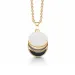 Støvring Design studenten pet ketting in verguld sterlingzilver blauwe emaille witte emaille zwart emaille