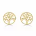 6,5 mm Støvring Design boom van het leven oorbellen in 14 karaat goud