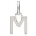 Støvring Design letter m hanger in gerodineerd zilver