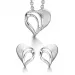 Støvring Design hart sieraden set in gerodineerd zilver