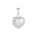 12 x 11 mm Siersbøl hart hanger in gerodineerd zilver
