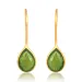 peridoot oorbellen in verguld zilver - Loom Stones