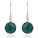 groene onyx oorbellen in zilver