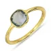 aquamarijn ring in verguld sterlingzilver