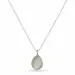 Witte maansteen ketting in zilver met hanger in zilver