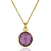 Amethist ketting in verguld sterlingzilver met hanger in verguld sterlingzilver