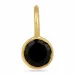 klein zwart onyx hanger in verguld sterlingzilver - Loom Stones