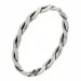 Gevlochten ring in zilver
