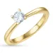 4,7 mm zirkoon gouden ring in 9 karaat goud