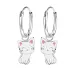 12 mm katten kinder oorbellen in zilver - Little Ones