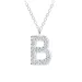 letter b zirkoon ketting in zilver