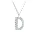 letter d zirkoon ketting in zilver