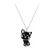 katten ketting in zilver