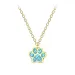 poot blauwe ketting in verguld sterlingzilver