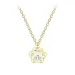 poot witte ketting in verguld sterlingzilver