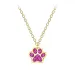 poot pink ketting in verguld sterlingzilver