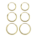10 x 12 x 14 mm creool in verguld zilver