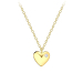 hart zirkoon ketting in verguld sterlingzilver