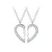 hart set met 2 ketting in zilver - Little Ones