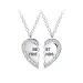 Best friends hart set met 2 ketting in zilver - Little Ones