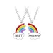 Best friends regenboog set met 2 ketting in zilver - Little Ones