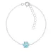 poot blauwe kinder armband in zilver - Little Ones