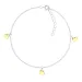 hart enkelbandje in zilver met hanger in verguld sterlingzilver - Little Ones
