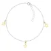 ster enkelbandje in zilver met hanger in verguld sterlingzilver - Little Ones