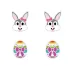 konijn oorbellen in zilver - Little Ones
