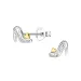 schoen kinder oorbellen in zilver met verguld zilver - Little Ones