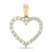 hart zirkoon hanger in 9 karaat goud