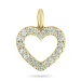 hart zirkoon hanger in 9 karaat goud