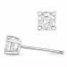 2 x 0,25 ct diamant solitaire oorbel in 14 karaat witgoud met diamant 