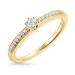 diamant goud ring in 14 karaat goud 0,09 ct 0,076 ct