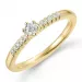 echt diamant goud ring in 14 karaat goud 0,11 ct 0,06 ct