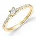 rond diamant goud ring in 14 karaat goud 0,15 ct 0,1 ct