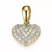 hart diamant hanger in 14 caraat goud 0,25 ct