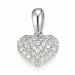 hart diamant hanger in 14 caraat witgoud 0,25 ct