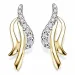 diamant oorbellen in 14 karaat goud en witgoud met diamant