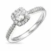 vierkant diamant ring in 14 karaat witgoud 0,26 ct 0,26 ct