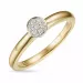 diamant ring in 14 karaat goud-en witgoud 0,07 ct