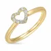 diamant hart ring in 14 karaat goud 0,102 ct