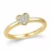 diamant hart ring in 14 karaat goud 0,084 ct